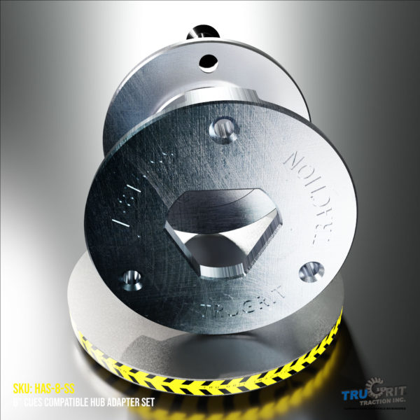 8 inch Cues Compatible Hub Adapter Set, back view