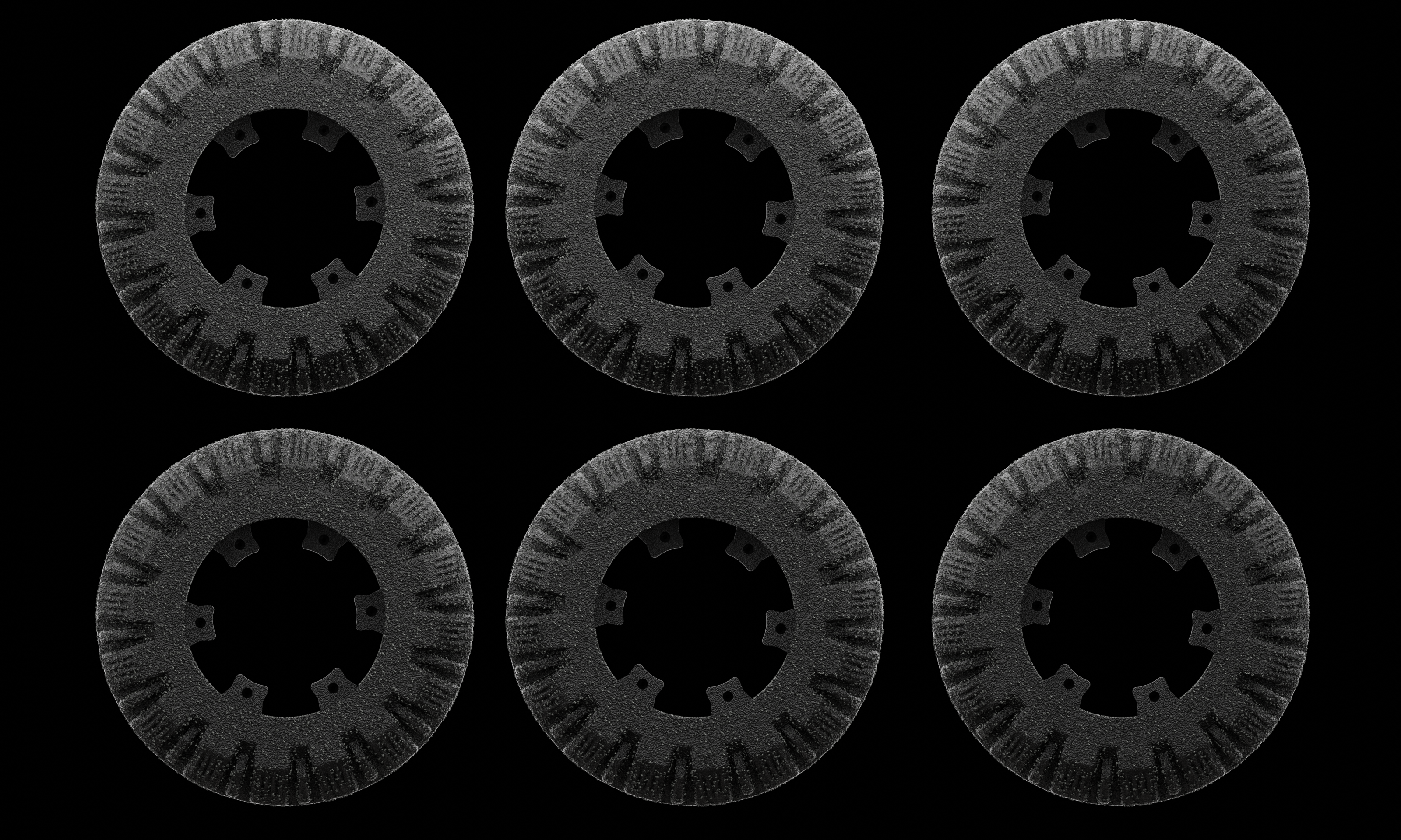TruGrit Traction Tire Wheel Robot Crawler - Set of 6 - High-traction tire wheels designed by TruGrit for robot crawlers, offering superior grip and durability in challenging terrains