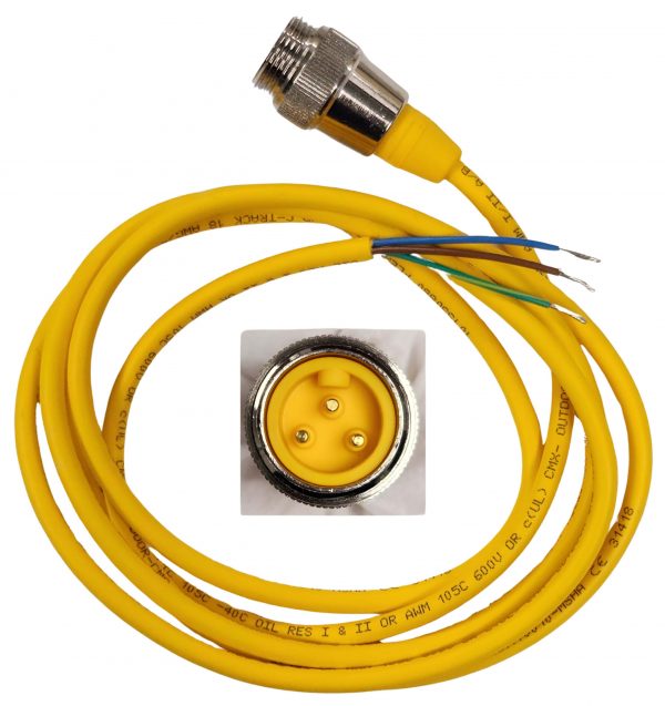 3 Pin Straight Male 7/8" Mini-Fast Single Ended Connector
